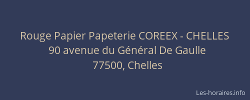 Rouge Papier Papeterie COREEX - CHELLES