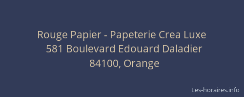 Rouge Papier - Papeterie Crea Luxe