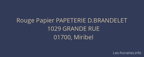 Rouge Papier PAPETERIE D.BRANDELET