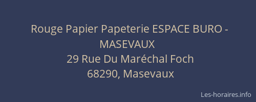 Rouge Papier Papeterie ESPACE BURO - MASEVAUX