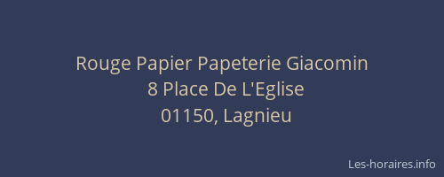 Rouge Papier Papeterie Giacomin