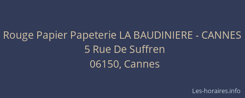 Rouge Papier Papeterie LA BAUDINIERE - CANNES