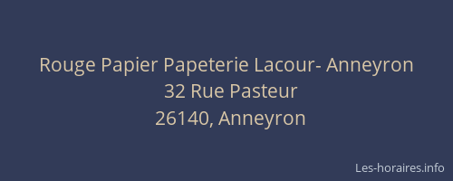 Rouge Papier Papeterie Lacour- Anneyron