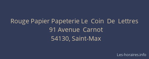 Rouge Papier Papeterie Le  Coin  De  Lettres