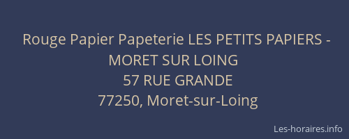 Rouge Papier Papeterie LES PETITS PAPIERS - MORET SUR LOING