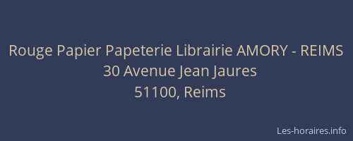 Rouge Papier Papeterie Librairie AMORY - REIMS