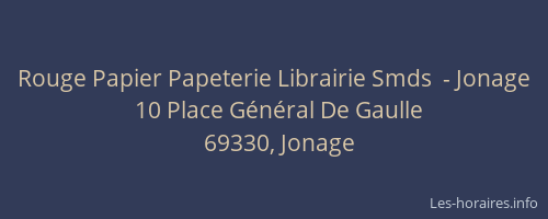 Rouge Papier Papeterie Librairie Smds  - Jonage