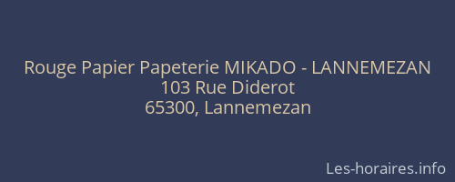 Rouge Papier Papeterie MIKADO - LANNEMEZAN