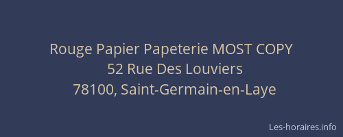 Rouge Papier Papeterie MOST COPY