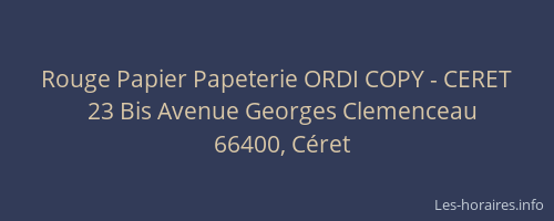 Rouge Papier Papeterie ORDI COPY - CERET