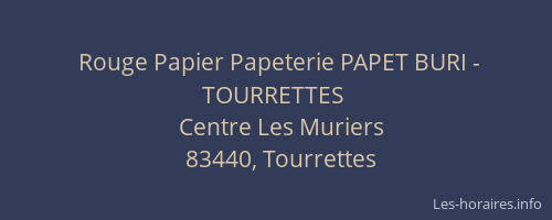 Rouge Papier Papeterie PAPET BURI - TOURRETTES