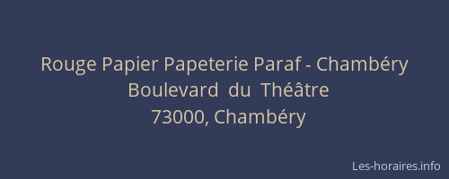 Rouge Papier Papeterie Paraf - Chambéry