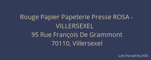 Rouge Papier Papeterie Presse ROSA - VILLERSEXEL