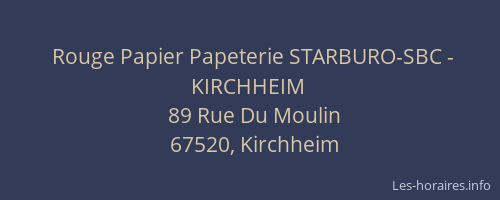 Rouge Papier Papeterie STARBURO-SBC - KIRCHHEIM