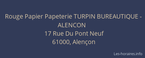 Rouge Papier Papeterie TURPIN BUREAUTIQUE - ALENCON