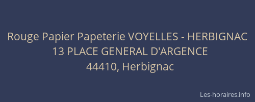 Rouge Papier Papeterie VOYELLES - HERBIGNAC