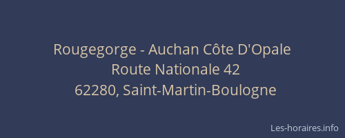 Rougegorge - Auchan C&ocirc;te D'Opale