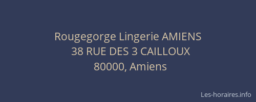 Rougegorge Lingerie AMIENS