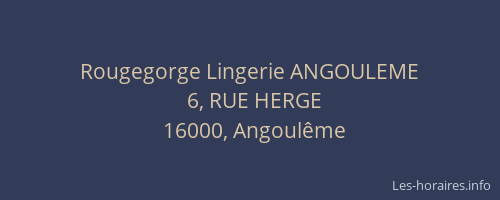 Rougegorge Lingerie ANGOULEME