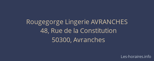 Rougegorge Lingerie AVRANCHES