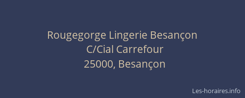 Rougegorge Lingerie Besançon