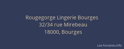 Rougegorge Lingerie Bourges