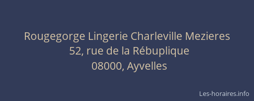Rougegorge Lingerie Charleville Mezieres