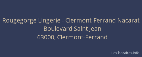 Rougegorge Lingerie - Clermont-Ferrand Nacarat