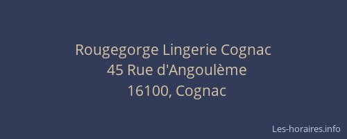 Rougegorge Lingerie Cognac