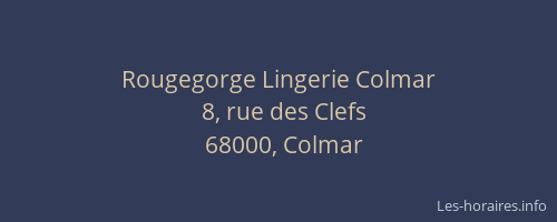 Rougegorge Lingerie Colmar