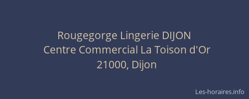Rougegorge Lingerie DIJON