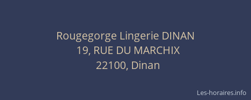 Rougegorge Lingerie DINAN