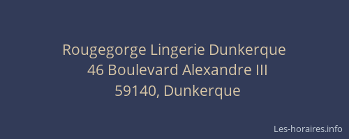Rougegorge Lingerie Dunkerque