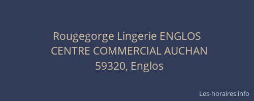 Rougegorge Lingerie ENGLOS
