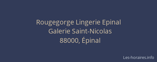 Rougegorge Lingerie Epinal