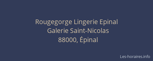 Rougegorge Lingerie Epinal