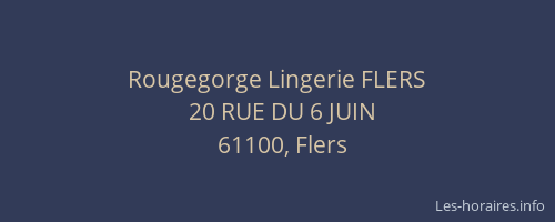 Rougegorge Lingerie FLERS