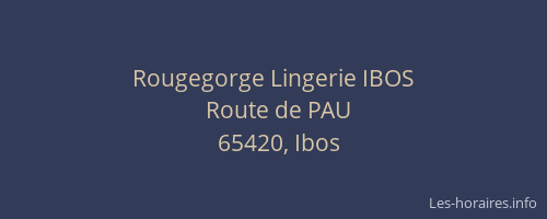 Rougegorge Lingerie IBOS