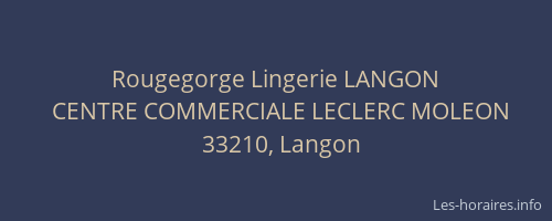 Rougegorge Lingerie LANGON