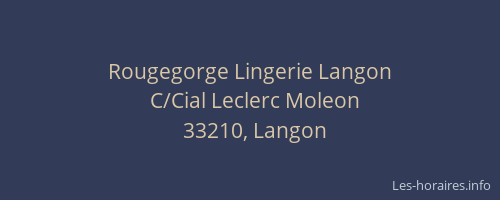 Rougegorge Lingerie Langon