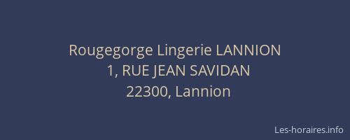 Rougegorge Lingerie LANNION