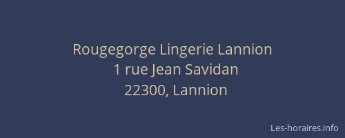 Rougegorge Lingerie Lannion