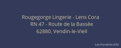 Rougegorge Lingerie - Lens Cora