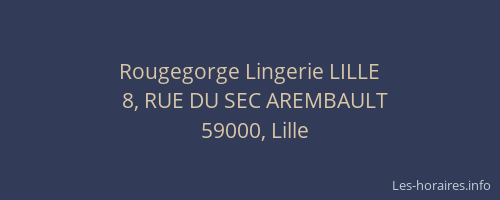 Rougegorge Lingerie LILLE