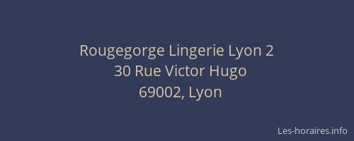 Rougegorge Lingerie Lyon 2