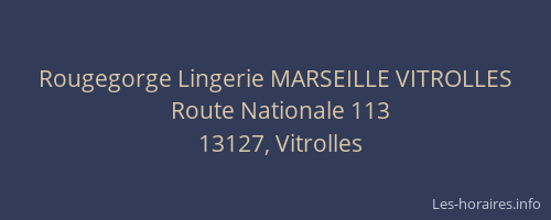 Rougegorge Lingerie MARSEILLE VITROLLES