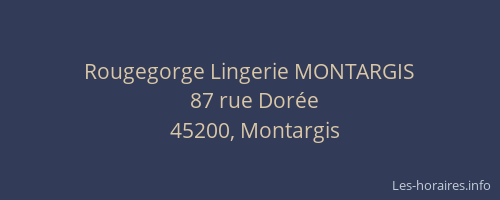 Rougegorge Lingerie MONTARGIS