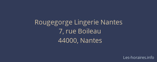 Rougegorge Lingerie Nantes
