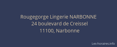 Rougegorge Lingerie NARBONNE