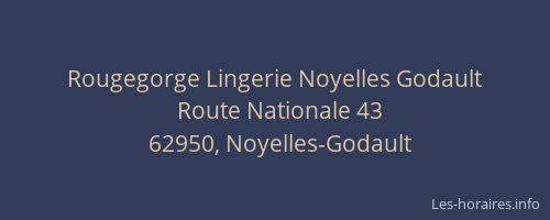 Rougegorge Lingerie Noyelles Godault